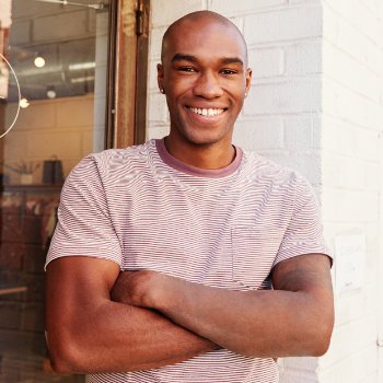 Young African American man healthy smile Dental Care   Acworth