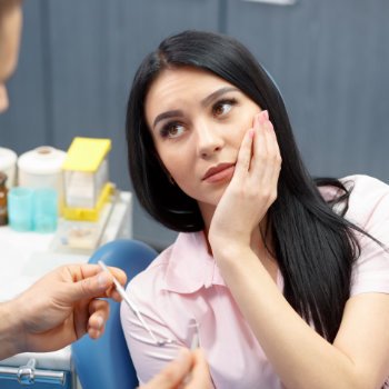 Dental visit woman in chair Dental Care   Acworth care