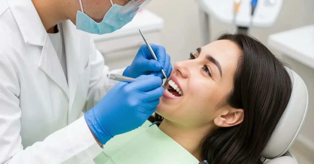 Root canal treatment performed by dentist to save a tooth
